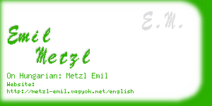 emil metzl business card